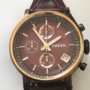 Fossil watch. Still has protective plastic on face